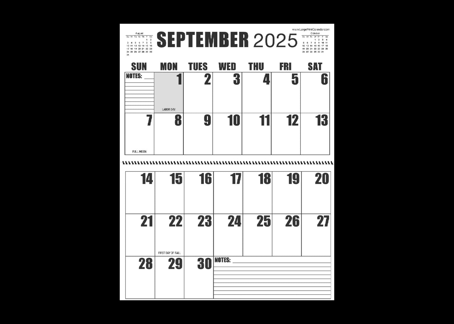 Jumbo Large Print 2025 Wall Calendar | Heavy Weight Paper | 17" x 22" open, or closed it is 17" x 11" | 19-months, June 2025 to December 2026