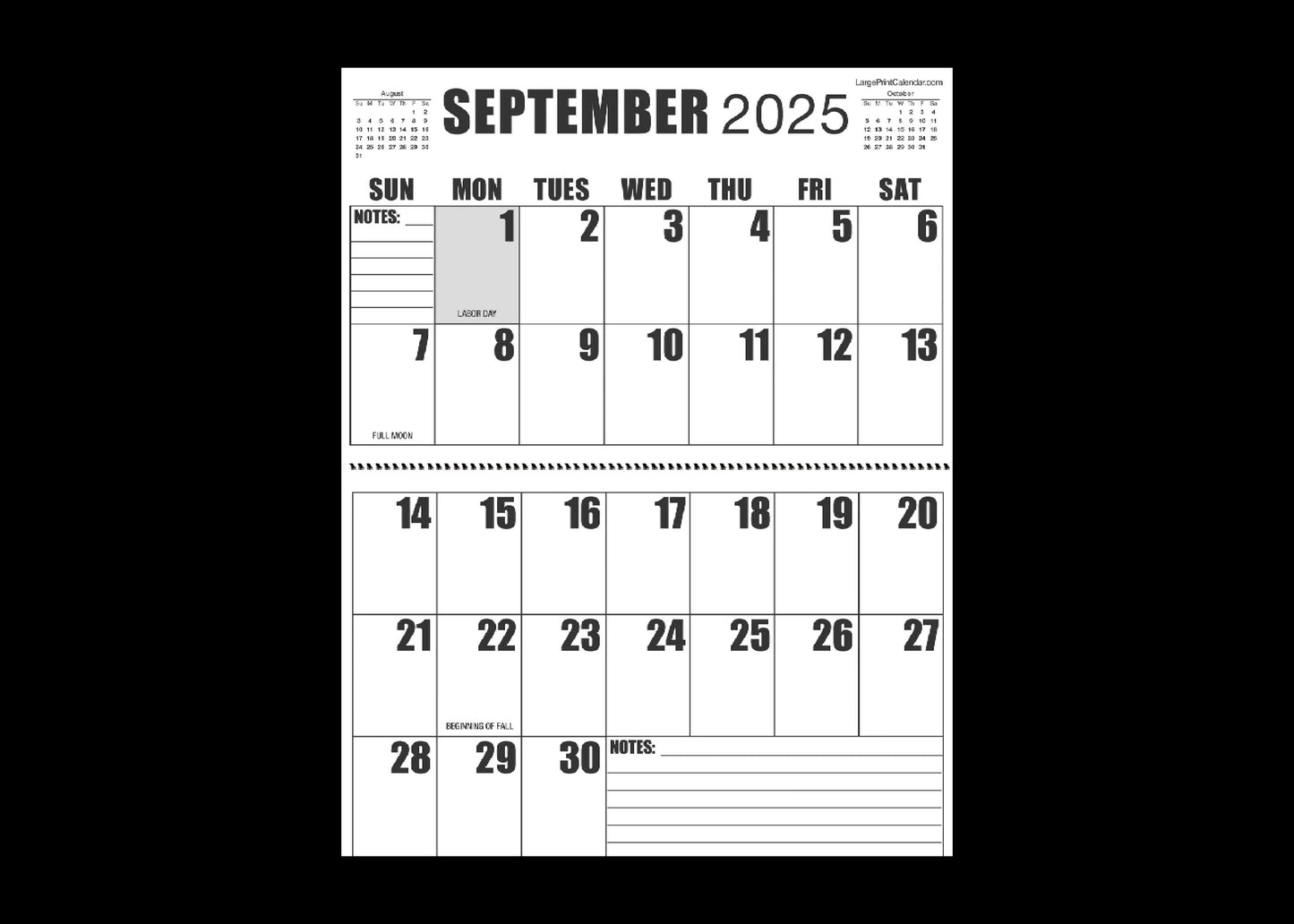 Jumbo Large Print 2025 Wall Calendar | Heavy Weight Paper | 17" x 22" open, or closed it is 17" x 11" | 13-months, January 2025 to January 2026