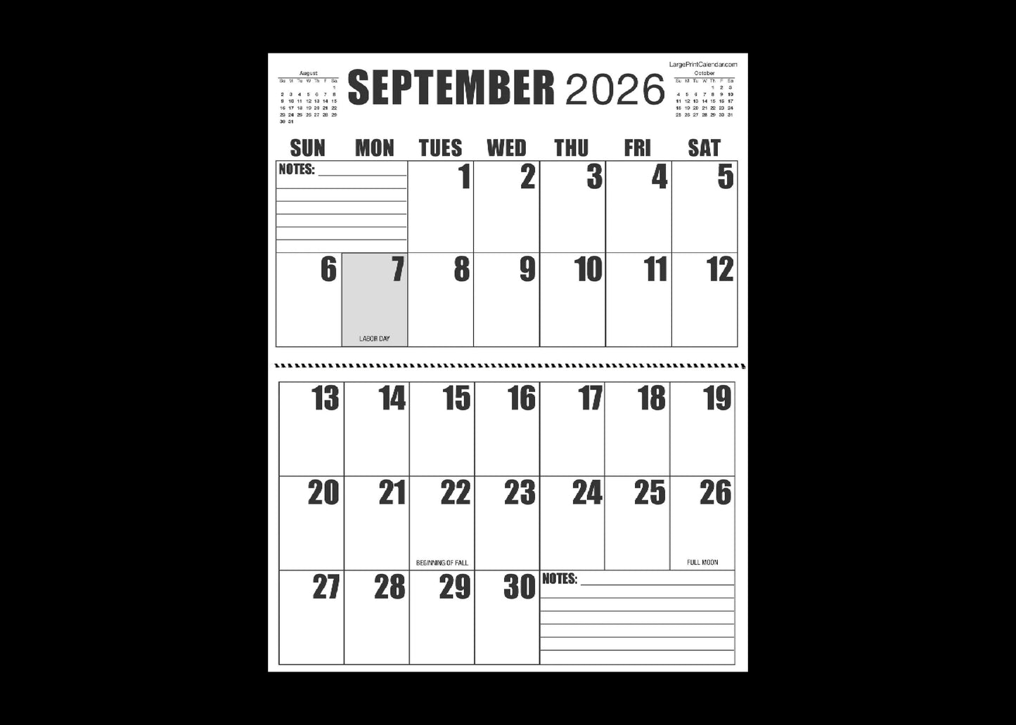 Jumbo Large Print 2025 Wall Calendar | Heavy Weight Paper | 17" x 22" open, or closed it is 17" x 11" | 19-months, June 2025 to December 2026