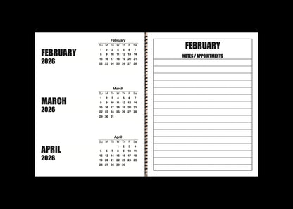 Jumbo Large Print 2025 Desktop Calendar | Heavy Weight Paper | 17" x 11" opened - 11" x 8.5" closed | 19-months, June 2025 to December 2026