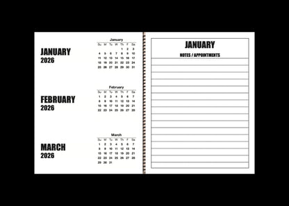 Jumbo Large Print 2025 Desktop Calendar | Heavy Weight Paper | 17" x 11" opened - 11" x 8.5" closed | 19-months, June 2025 to December 2026