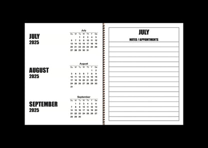 Jumbo Large Print 2025 Desktop Calendar | Heavy Weight Paper | 17" x 11" opened - 11" x 8.5" closed | 19-months, June 2025 to December 2026