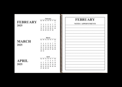 Jumbo Large Print 2025 Desktop Calendar | Heavy Weight Paper, | 17" x 11" opened up | 13-months, January 2025 to January 2026