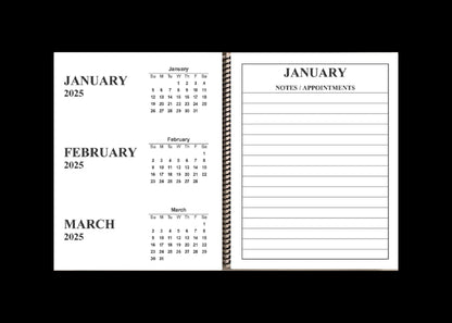 Jumbo Large Print 2025 Desktop Calendar | Heavy Weight Paper, | 17" x 11" opened up | 13-months, January 2025 to January 2026