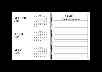 Jumbo Large Print 2025 Desktop Calendar | Heavy Weight Paper, | 17" x 11" opened up | 13-months, January 2025 to January 2026