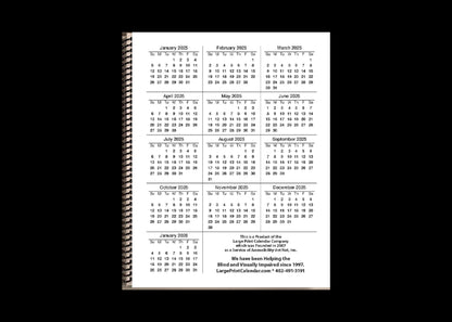Jumbo Large Print Weekly Planner 2025 | Heavy Weight Paper, | 17" x 11" hanging - 11" x 8.5" closed |  13-months, January 2025 to January 2026